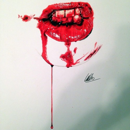 escape-to-art:  Bloody drawings by Chris Clarke.  Check out his Instagram for many more hyper-detailed drawings, inverted drawings, geometrical drawing, and colored drawings. (Not just bloody) Instagram // Shop // Contact Please do not remove the links,
