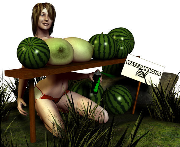 Growing up on the watermelon farm made Susan start growing a pair of melons of her