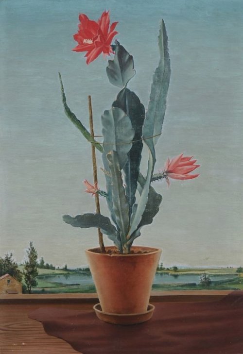 cactus-in-art:Willy Wolff (German, 1905–1985)Stilleben mit Osterkaktus, ca. 1935