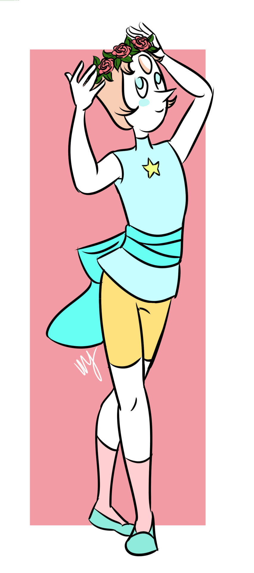 thishereismyartblog:  Crystal gems in flower crowns! I had fun the last time I drew
