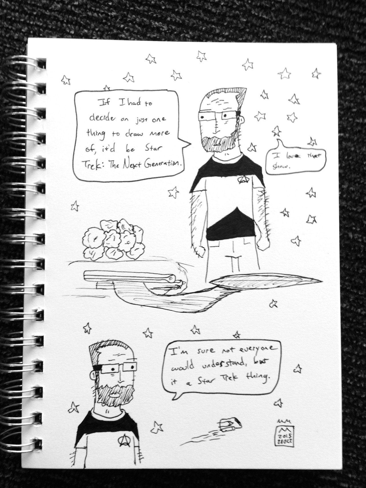 michaelmclean:
“ Inktober 28 October 2015 - Star Trek the next generation
”
It’s Inktober! To celebrate I’m posting some of my favorites from over the years. Plus check back everyday for new inktober comics! I’ve got to say that this is true. I need...