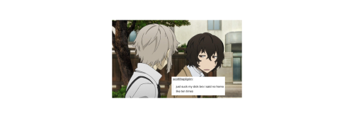 bungou stray dogs as tumblr textpostplease like or credit @yabokuz if you take anything. more bsd e