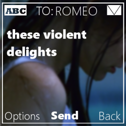 peachem:  “Text Me: Objectives&ldquo; (#12) Inspired by Romeo &amp; Juliet. Req. here.