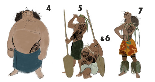 Moana Visual Development, Part 2 “The Brothers”.At one point in the story developme