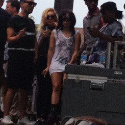 ladyxgaga:  Gaga and the Haus at the Pitchfork Music Festival in Chicago yesterday.