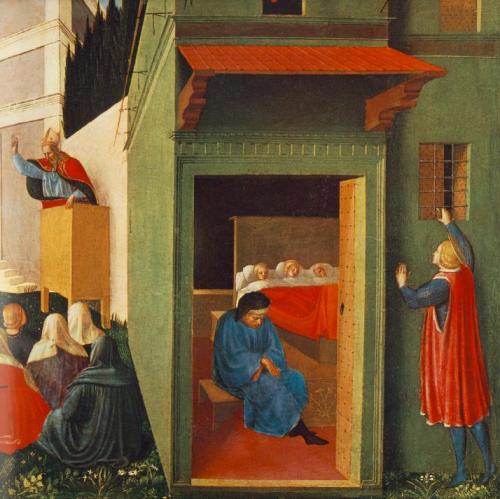 greluc:Story Of St Nicholas Giving Dowry To Three Poor Girls by Fra AngelicoST. NICHOLAS OF BARI († 