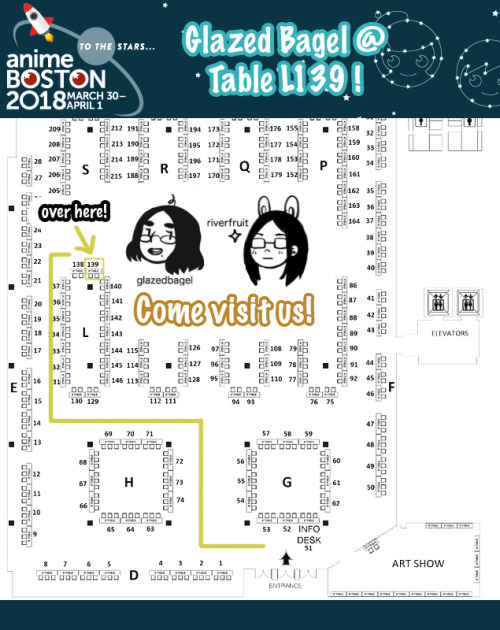 Forgot to post this here but I will be at Anime Boston this weekend with @riverfruit at table L139 w