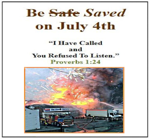 Fireworks Are A Hallmark Of The 4th Of July, Yet Many People Ignore The Warning Of Being Safe & Sane