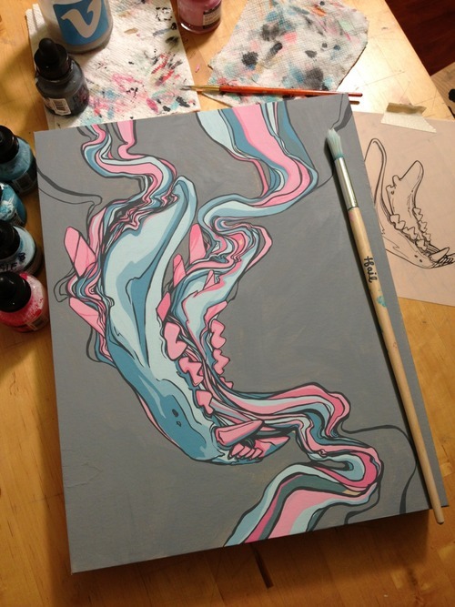 martinekenblog:  T.S. Claire is a self-taught Los Angeles based painter, who has quickly become one of the city’s most unique and carefully watched artists. More here Follow Martineken Blog on:FacebookTwitterPinterest 