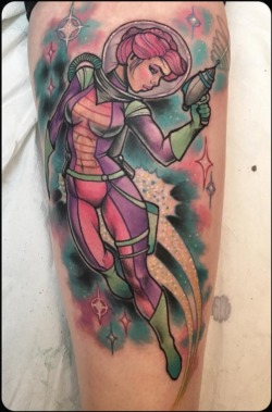 unkisssable:  Got my space girl pin up tattoo yesterday at the Bath Street Tattoo collective in Glasgow!  
