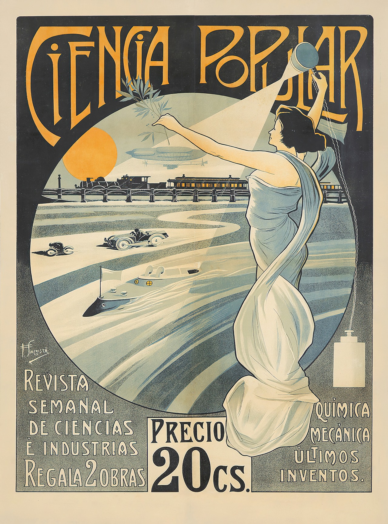 Ciencia Popular by F. Sagristá, 1915 #F. Sagristá #Ciencia Popular#1915#1910s#vintage#art#illustration