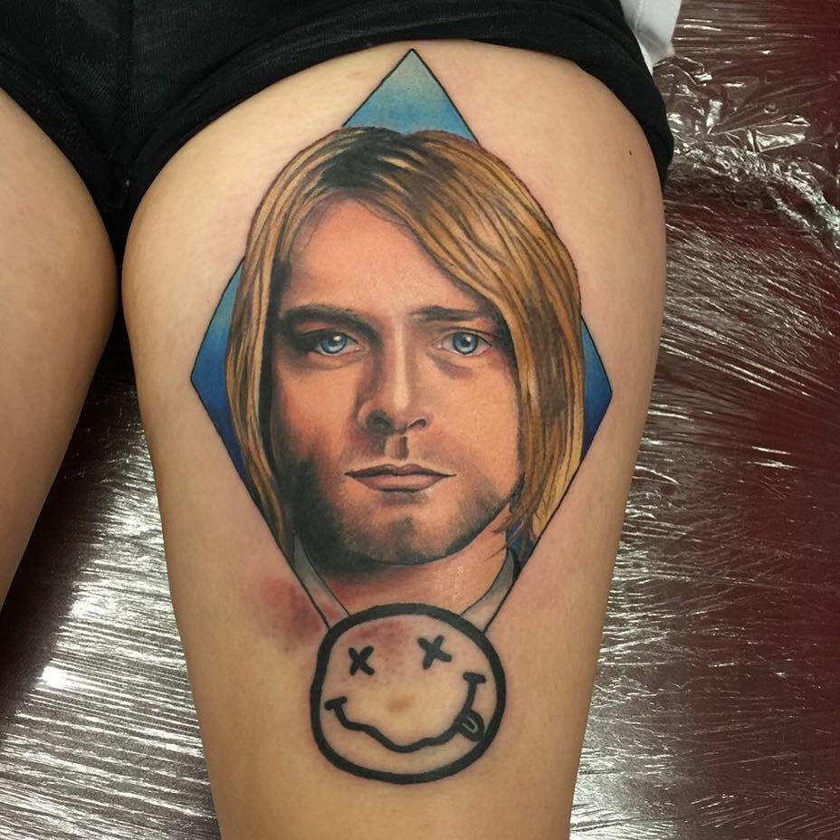 Kurt Cobain tattoo by Victor Zetall  Post 29151  Kurt cobain tattoo Kurt  cobain Tattoos