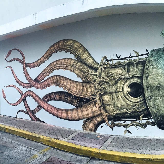 instagram:  Creating Murals of Imagined Creatures the Whole World Can See with @alexis_diaz