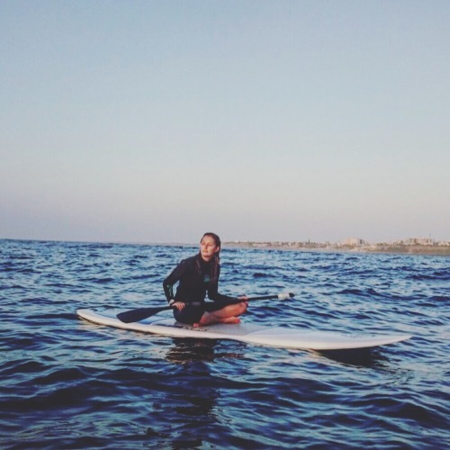 paddleboarding