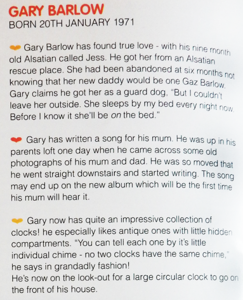 intothewiiild: ‘94 Pops tour programme - facts about Gary (Click pics for larger size)