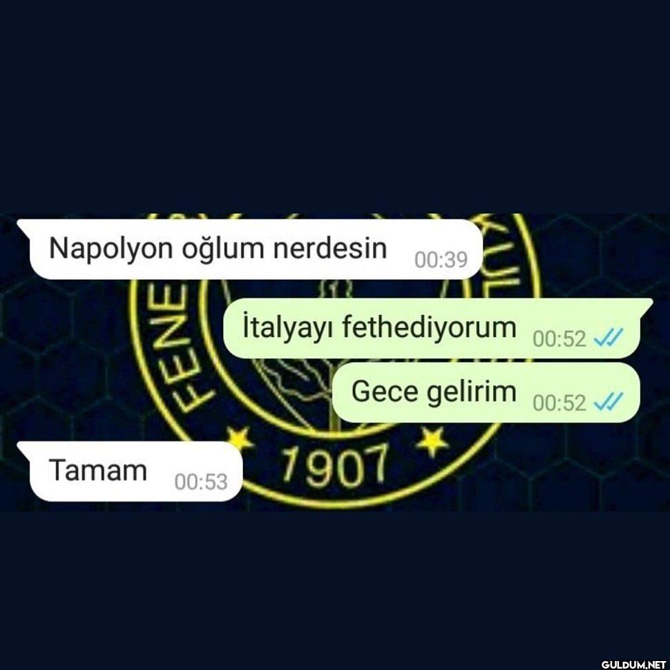 Napolyon oğlum nerdesin...