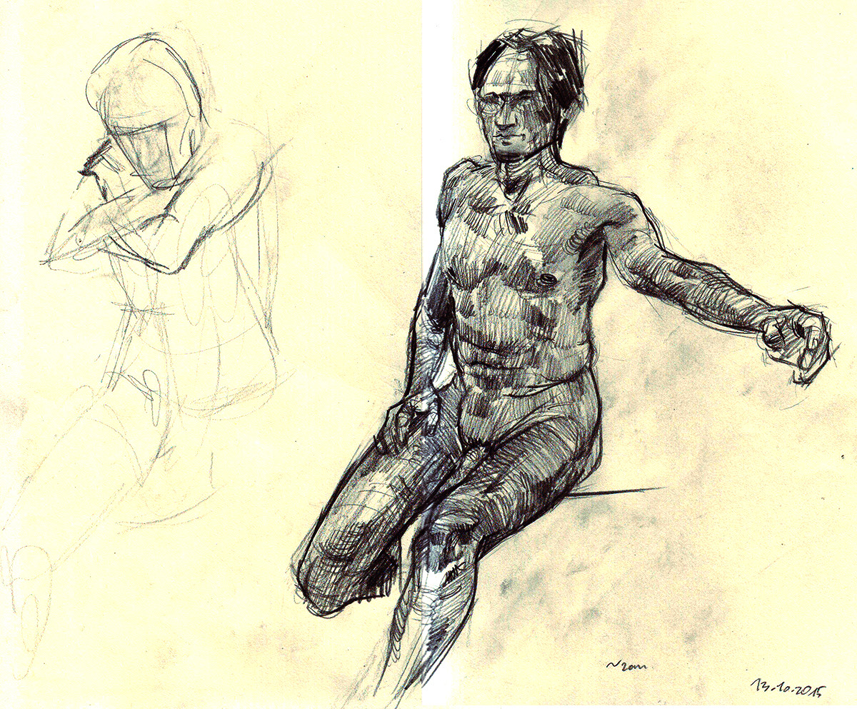 slothyslothson:  today’s life drawing session   &gt;Go on /ic/ &gt;See