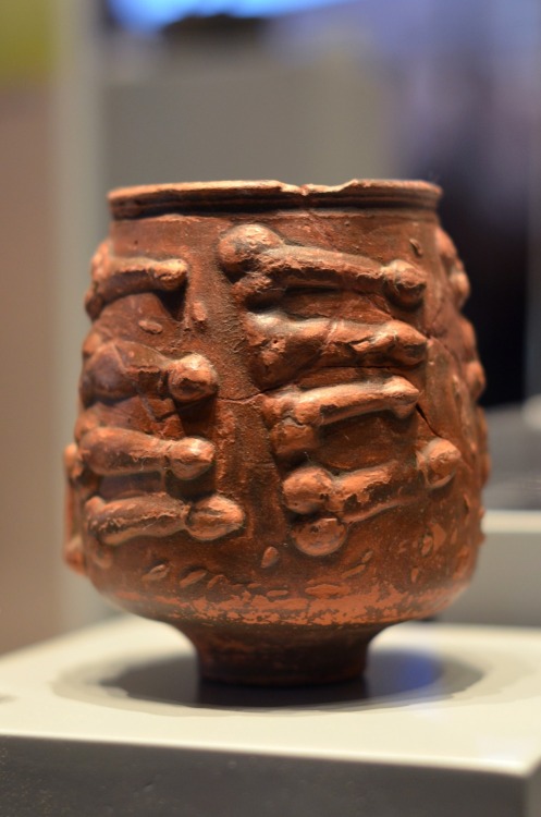 museum-of-artifacts:Roman vase with phallic design at Colchester Castle Museum