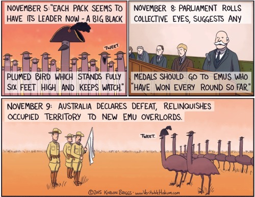 shadowmaat: enrique262: The disastrous Australian Emu War. Someone turned it into a comic. YES.