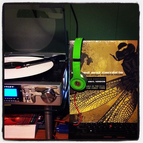 andykcooper:  #nowspinning busting the cherry on my new hd headphones in the best way possible #Coheed #sstb #white #vinyl #beats 
