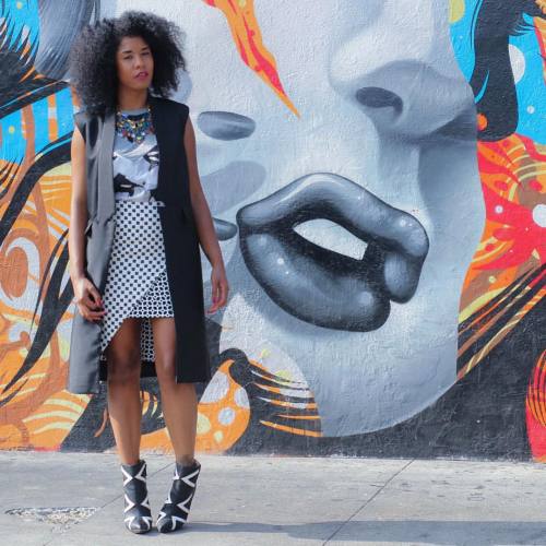 We prints. Do you? @thevicstyles in our Otherside Tank, Joy Departed Skirt & Class Act Vest - Al