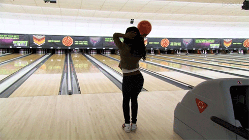 But she looked good throwing that gutterball porn pictures