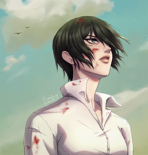 Mikasa screenshot redraw <3 I added blood for funsies