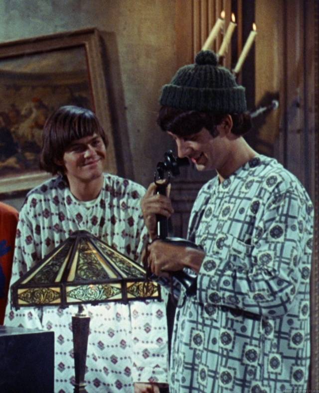 no meme today just micky gazing at mike #the monkees#micky dolenz#mike nesmith#dolenzmith #mm... monkee #meme crop#blog