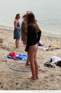 Bottomlessbeauties: Sweet Bottomless Nudist Haley Exposed At The Beach (7) More Bottomless