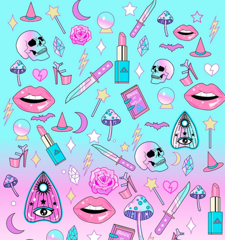 pastel goth pattern tumblr