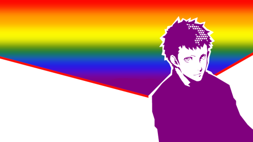 Rainbow + Lesbian Ryuji edits for anonCredit me if using the icons or headers, rb if saving the wall