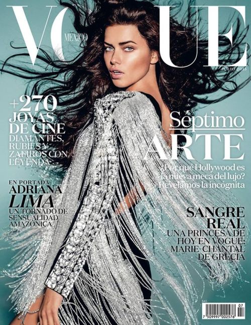 Adriana Lima for Vogue Mexico shot by Russell James.