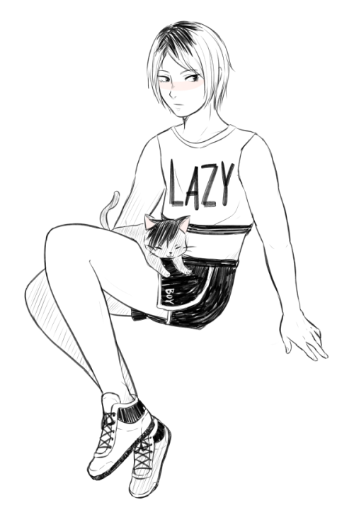 avitalsign:  LAZY BOY and lazy cat
