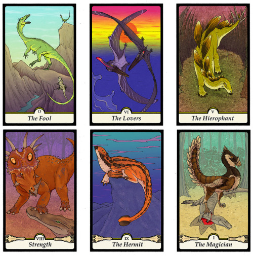 bookrat: I made a dinosaur themed Tarot deck~  It’s available here