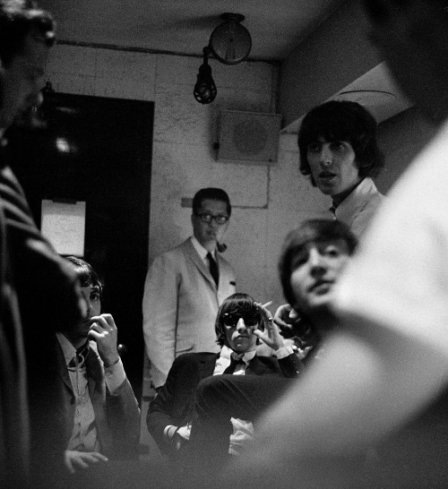 chaotichedonist:Backstage shots of The Beatles before their final performance on THE ED SULLIVAN SHO