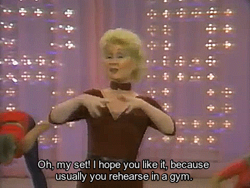 sparklejamesysparkle:  Debbie Reynolds in her home workout video Do It Debbie’s