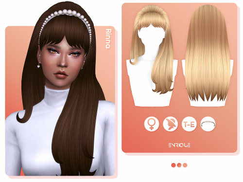 enriques4:enriques4:[EnriqueS4] Rinna HairstyleNew Mesh18 SwatchesAll LodsBase Game CompatibleTeen t