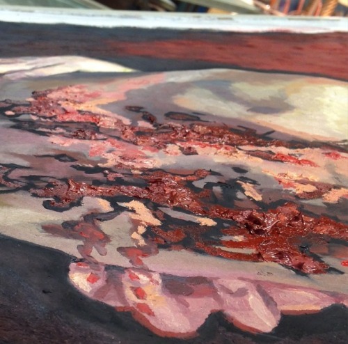 A Painting I Did For My Portfolio During The School Year, About An Angel Who Fell From Heaven So God