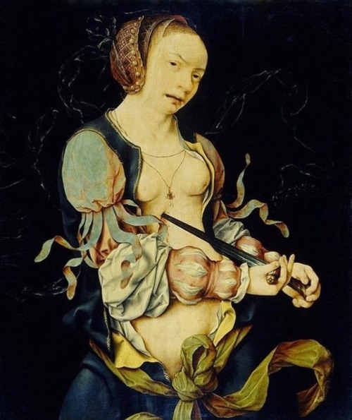 Joos van Cleve, Lucretia (1518) The legend of the suicide of Roman matron Lucretia is a theme which 