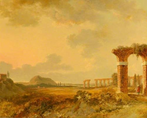 Landscape with Ruins, SunsetPierre Henri de Valenciennes (1750–1819)The Bowes Museum