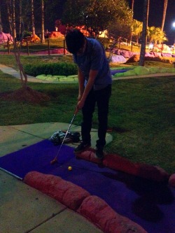 (3/21/14) Had a nice little date playing mini-golf at The Zone💕 I look almost too happy in the photos 🙈 Also almost finished a rotisserie chicken between the two of us afterwards which makes me laugh just thinking about it