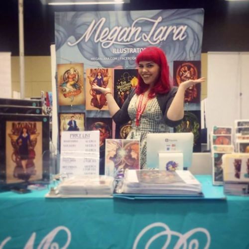 Belated photo from #emeraldcitycomicon taken by the wonderful @sketchboy01! A good shot of my setup 