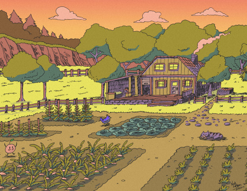 the-nikodemos:Stardew Valley Sunset