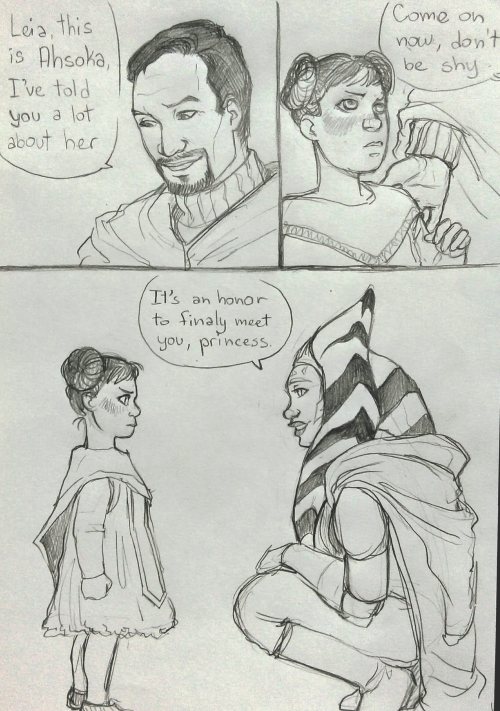 jaegervega: Ahsoka meeting Leia for the first time