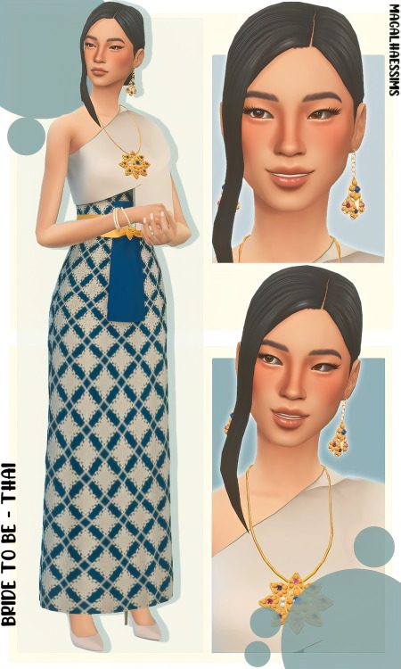 BRIDE TO BE - MAXIS-MATCH THAI INSPIRED LOOKBOOKOUTFITSiwalai Outfit (Saengdao) | Shoes | Jewel