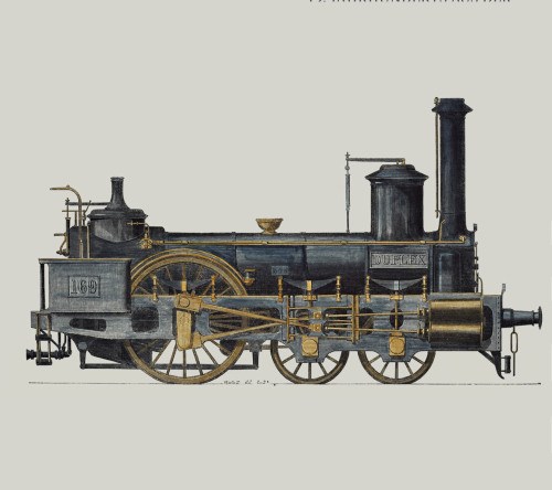 John Haswell, Locomotive Duplex, 4-cylinder steam locomotive, Austrian State Railway Works, Vienna. 