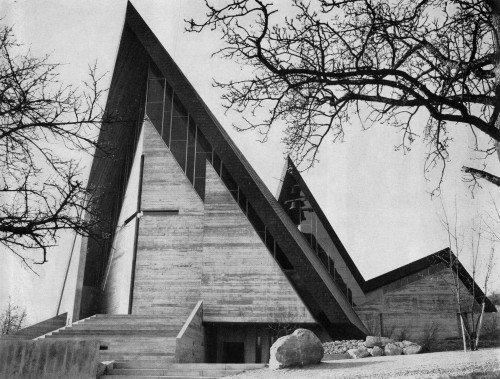 fuckyeahbrutalism: Parish Church, Dielsdorf, Switzerland, 1964(Justus Dahinden)