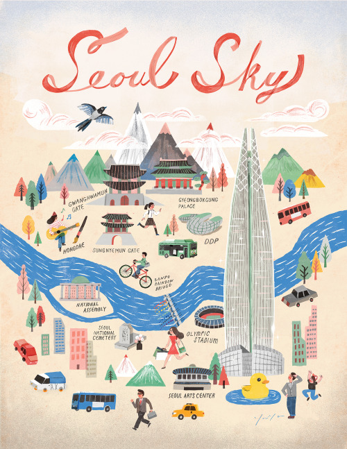 Seoul City(a poster of Seoul for promoting Lotte World Tower)