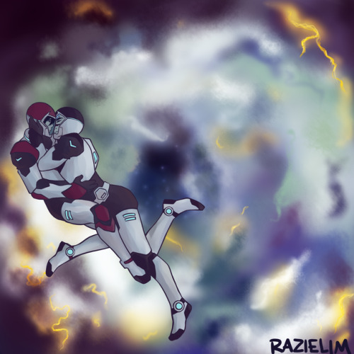 razielim:floating through space forehead touch for @lucifercaelestis​thanks for the request, babe! t