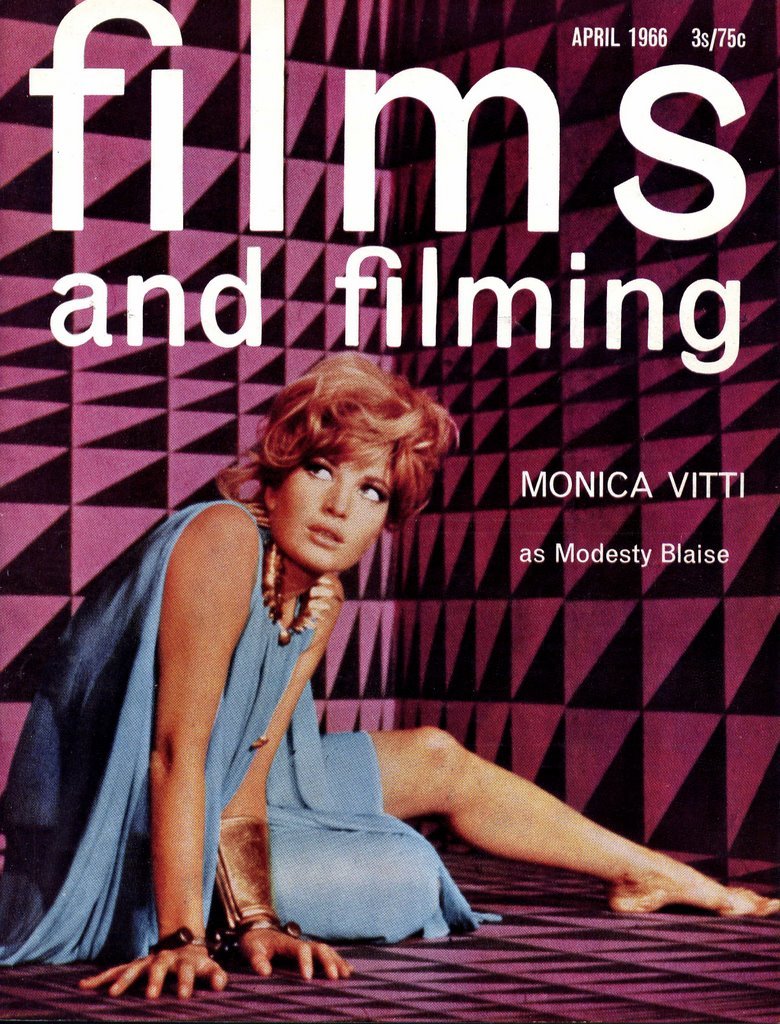  Monica Vitti is Modesty Blaise on the cover of Films and Filming, April 1966